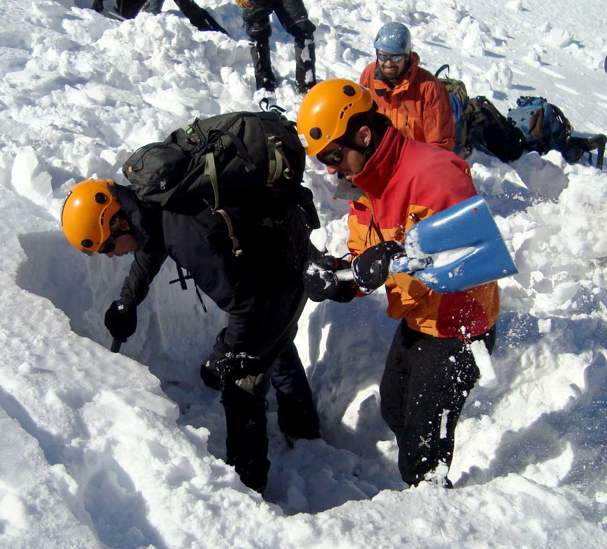 Capacitación para situación de avalancha.